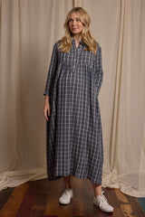 Cleo Dress Double Gauze Check