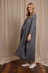 Cleo Dress Double Gauze Check