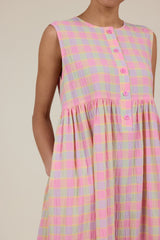 Sylvie Dress Sorbet check