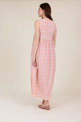 Sylvie Dress Sorbet check