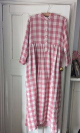 Cleo Dress in Pink Check