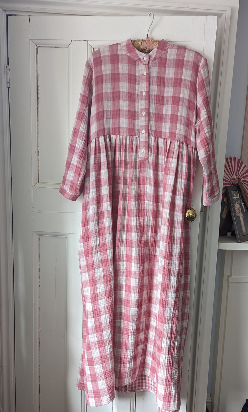 Cleo Dress in Pink Check