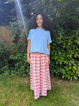 Wren Skirt Pink Check