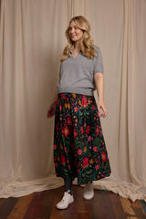 Wren Skirt Floral Crepe