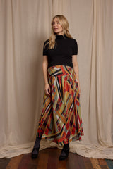 vintage sparkle abstract skirt