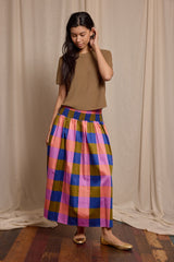 Wren Skirt Bold Check