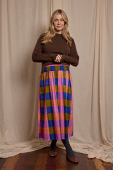 Wren Skirt Bold Check