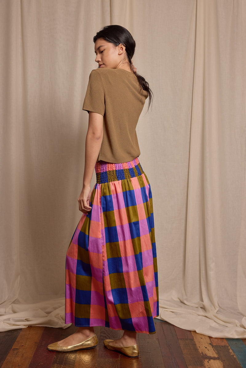 Wren Skirt Bold Check