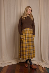 Wren Skirt Mustard Check