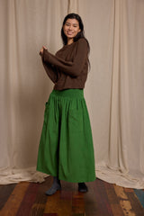 Wren Skirt Emerald Needlecord