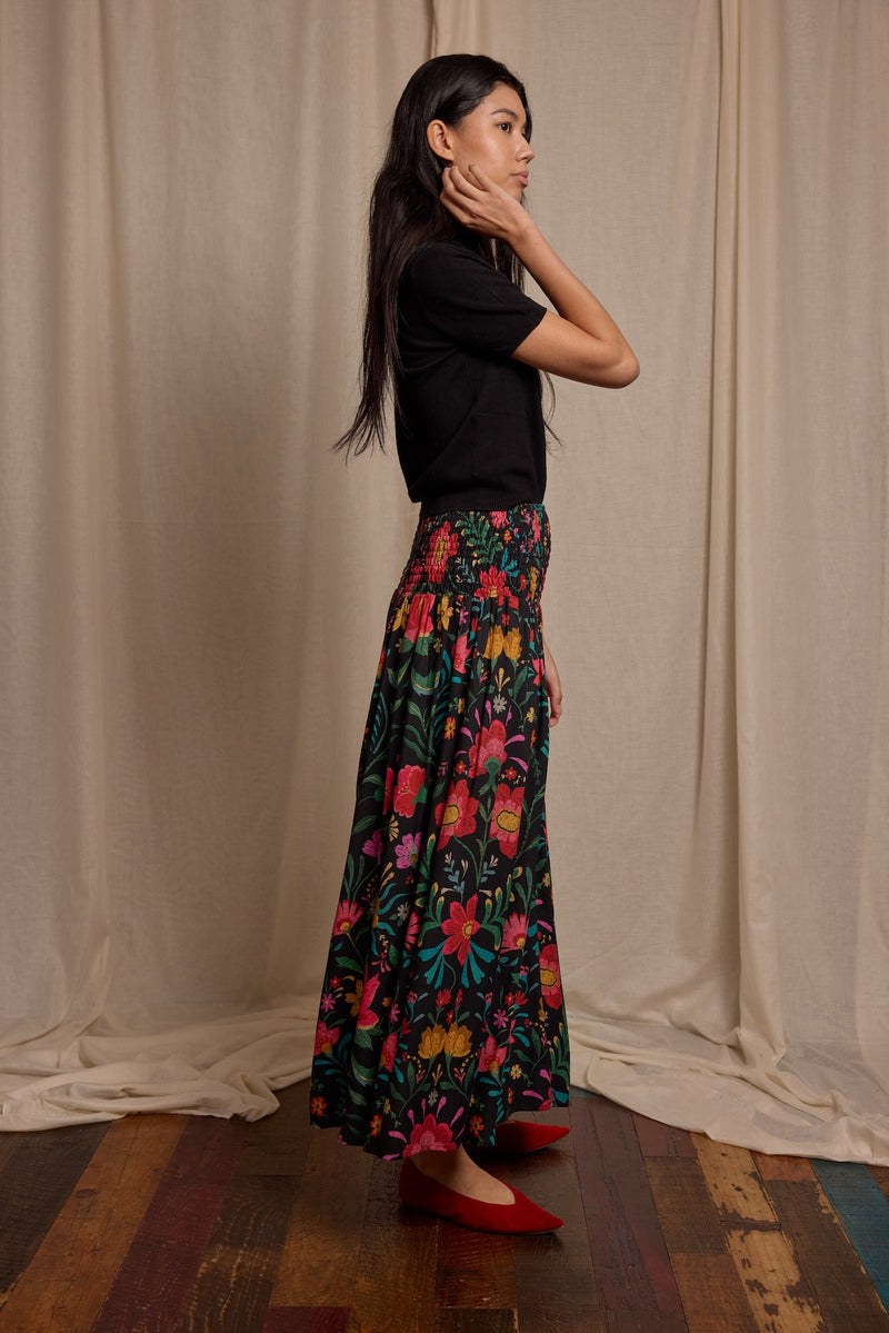 Wren Skirt Floral Crepe