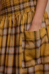 Wren Skirt Mustard Check