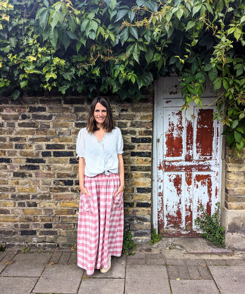 Wren Skirt Pink Check